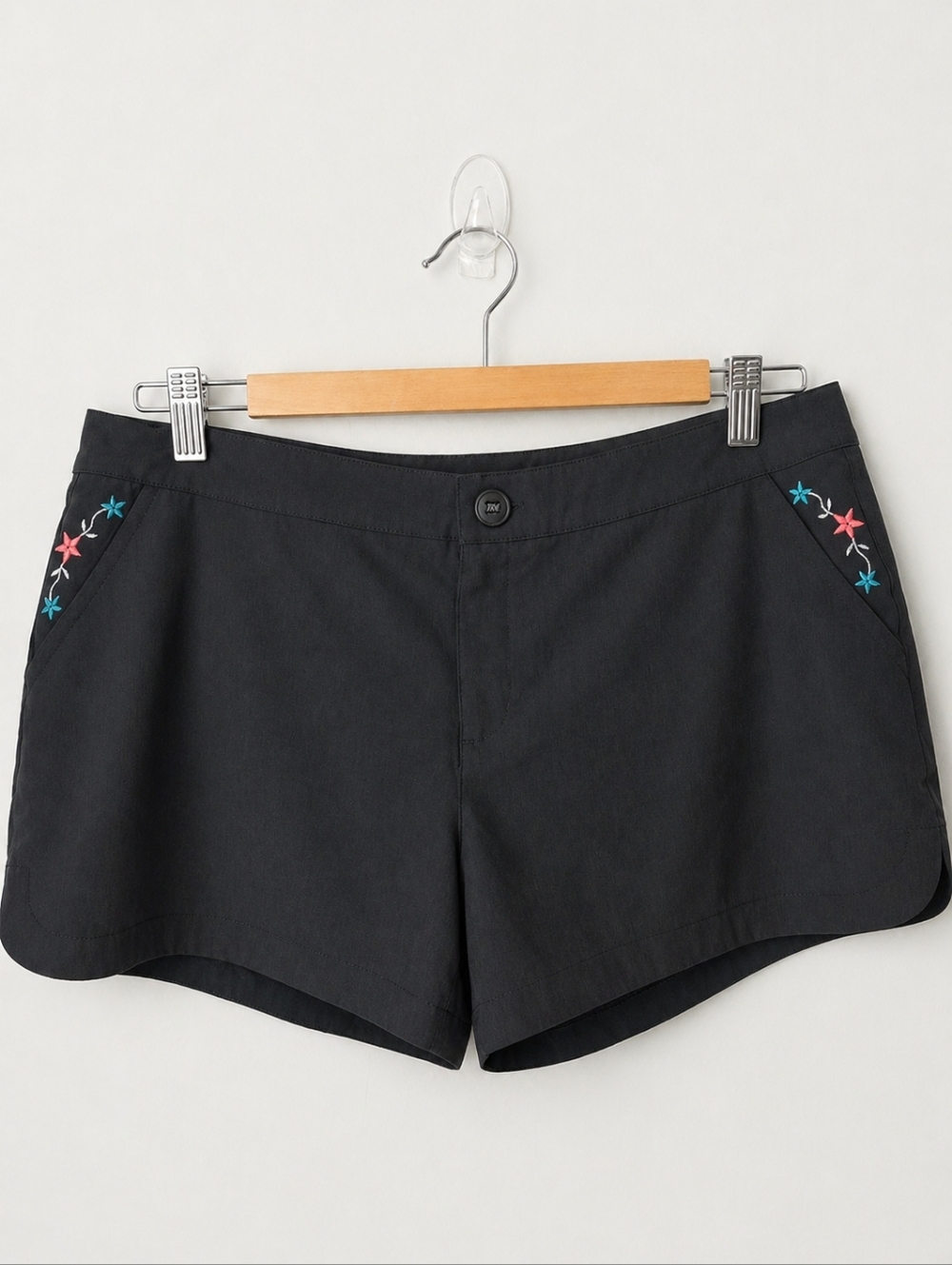 Alp N Rock Embroidered Athletic Shorts Charcoal Gray Size 3 Stretch Hiking Outdo